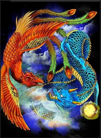 Дракон и феникс читать. Китайский дракон и феникс. Дракон и феникс. Инь янь дракон и феникс. Лун и фен дракон и феникс манга.
