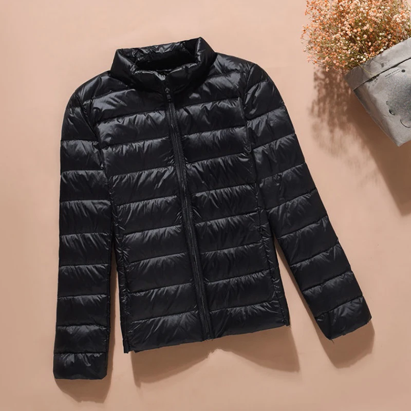 Women Winter Jacket 2024 New Ultra Light Duck Down Parkas Slim