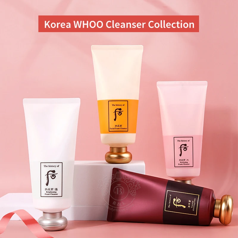Korea High End Whoo Facial Cleanser 4 Types Face Cleaner Cleaning Foam