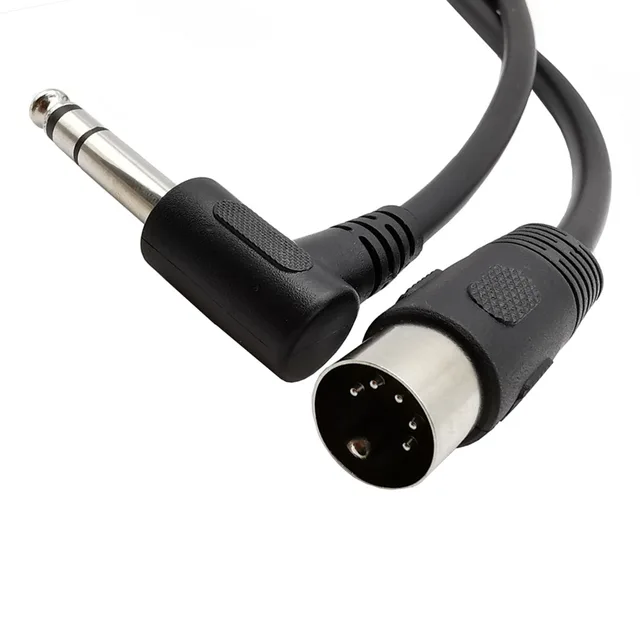Cavo Audio 6.35mm A MIDI 5 Pin | Trasmissione Segnale Stereo | Per Tastiere, Sintetizzatori | Lunghezza 0.3m - Foto 2