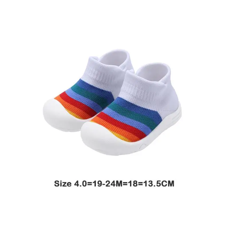 White-19-24M Осенняя вязаная детская обувь для маленьких мальчиков и девочек; Новая высококачественная модная прочная вязаная обувь; обувь для пола - Цвет: White-19-24M