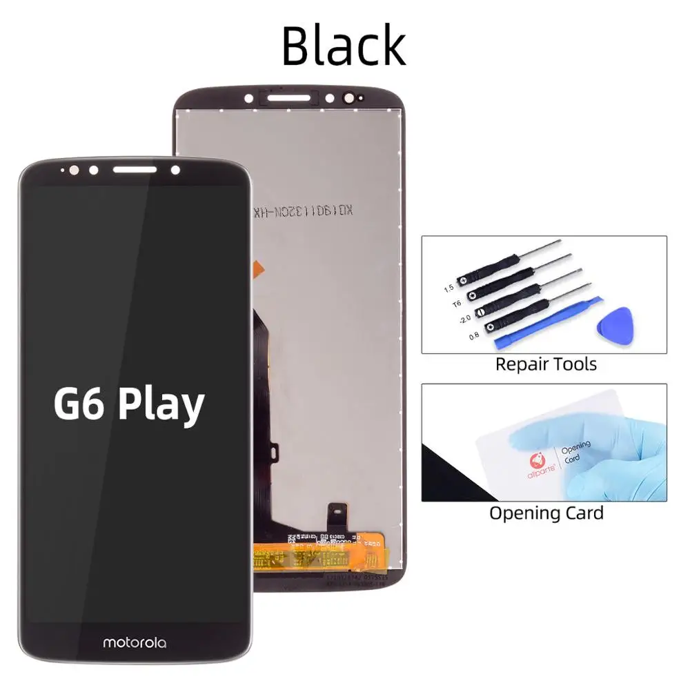G6 Play Black Дисплей для Motorola Moto G6 Play в сборе с тачскрином на рамке 5.7 inch XT1922 XT1922-4 - Цвет: G6 Play Black