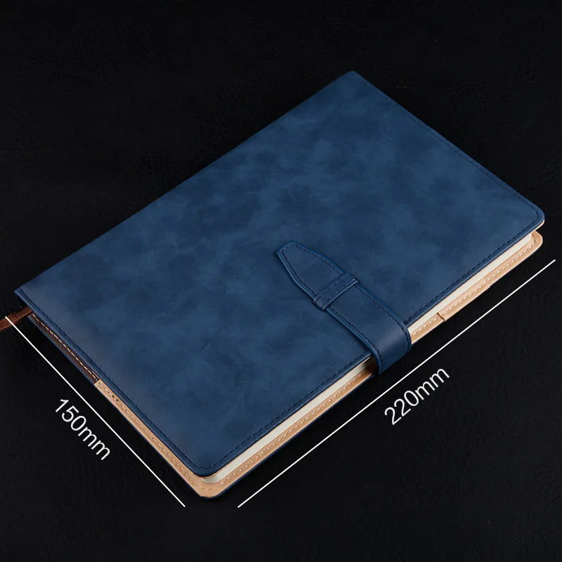Блокнот с высоким разрешением для бизнеса, костюм в подарок A5, записная книжка, имитирующая кожу, блокнот - Цвет: blue