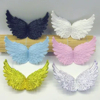 

6Pcs/Lot Angel Wings Craft Christmas Ornament Diy Cake Decoration Resin Small Wing 10*7cm