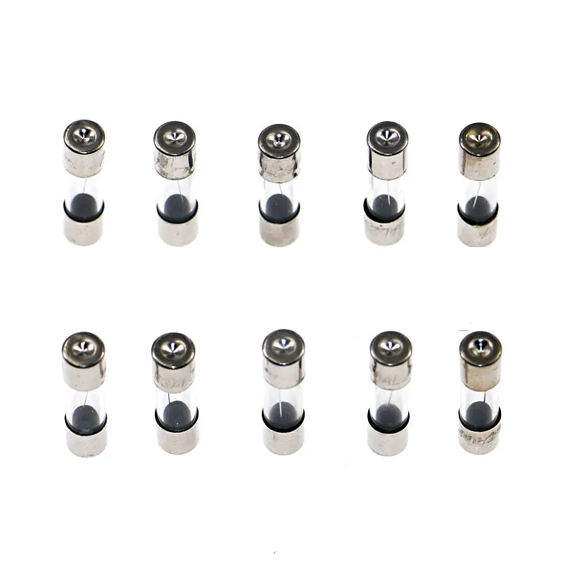 100Pcs 5x20mm 0.25A-6A Quick Blow Glass Tube Fuse Assorted Kit Fast-blow Glass Fuses