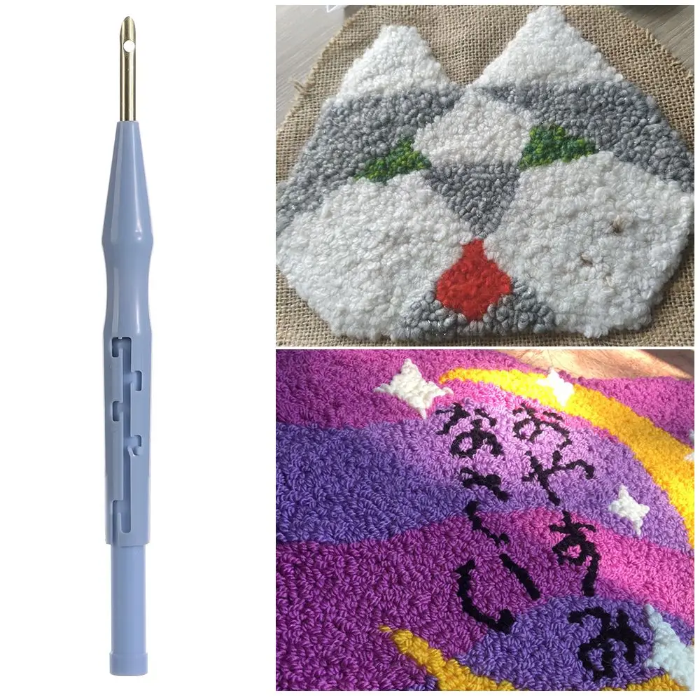 Adjustable Plastic Embroidery Needle Pen Knitting Felting Rug Hooking Threader Needles Weaving Tool Handmade Sewing Accessories