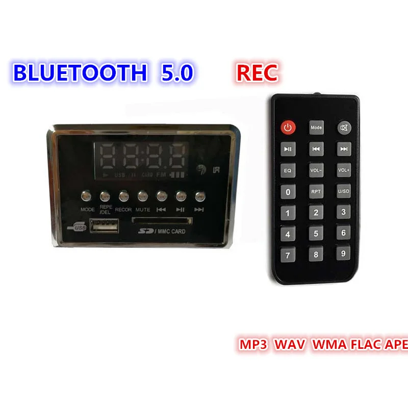 Встроенный USB автомобильный Громкая связь Bluetooth MP3 декодер плата пульт дистанционного управления для автомобиля 3,7-5 в USB FM Aux радио mp3-плеер