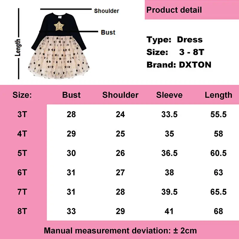 DXTON/Новое Детское зимнее платье для девочек; платье с блестками для маленьких девочек; Рождественская одежда для детей; платье принцессы с длинными рукавами и бабочкой