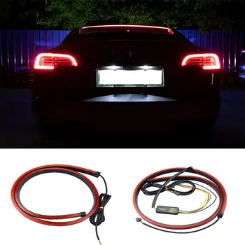 

Car Turn Signal Led Strip Trunk Tail Light Car Styling Dual Flash Signal Flow Light LED DRL Daytime Running Light Brake Light Re