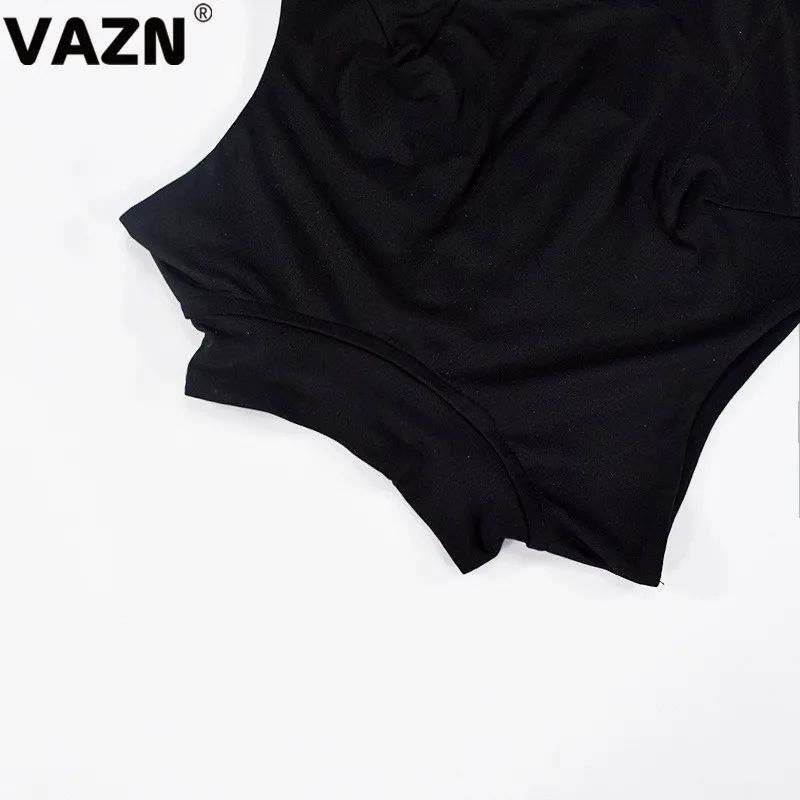 VAZN Новое поступление, весеннее поступление, черные повседневные пикантные женские облегающие мини-платья, рубашка с круглым вырезом, уличное прямое платье