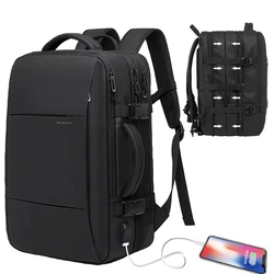 Men Backpack 37L Expandable Large Capacity Travel USB Recharge Backpack Multi-layer 15.6 inch Laptop Weekender Bags for Women