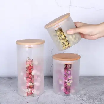 

Glass Storage Jar Moisture Proof With Lid Airtight Canister Storage Bottles Multipurpose Home Kitchen Spices Storage Jar