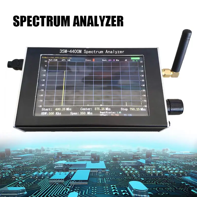 Портативный анализатор спектра 35 м-4400 МГц генератор сигналов анализатор спектра с дисплеем дюйма ALI88