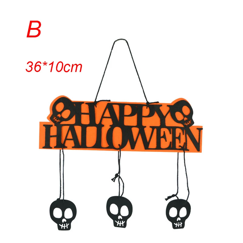 Halloween Decoration Happy Halloween Hanging Pumpkin Hangtag for Window Door Home Decoration - Цвет: B