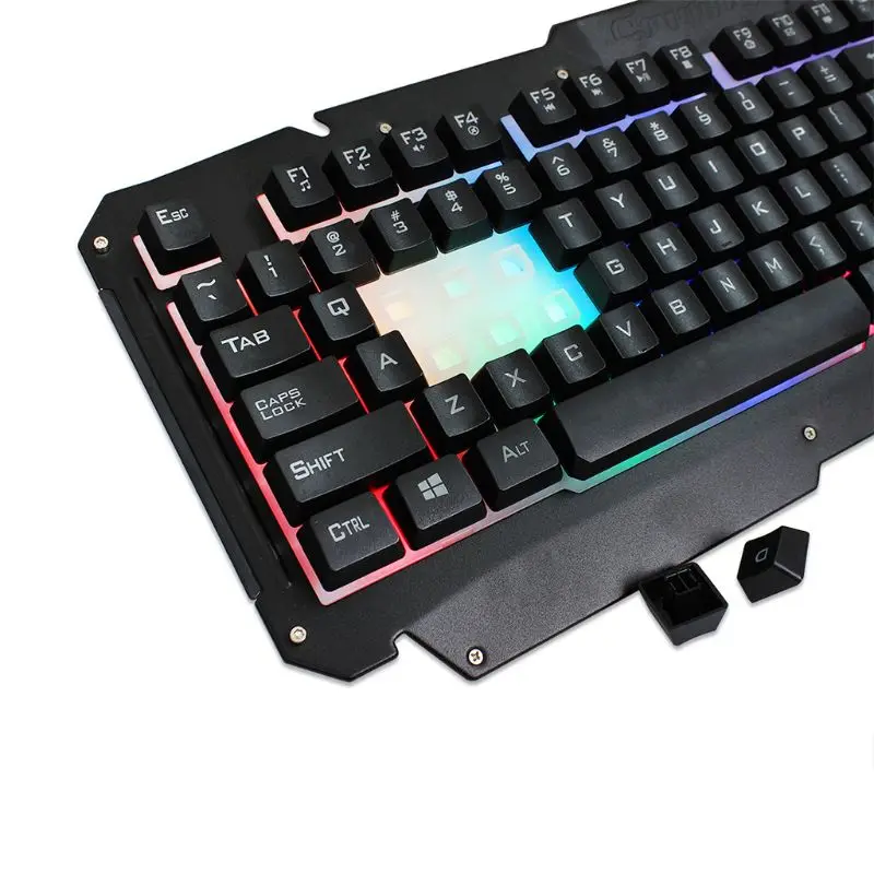 Механическая клавиатура и мышь комплект USB Проводная игровая компьютерная мышь с подсветкой для ноутбука ПК игровой геймер плеер оборудование комплект аксессуаров