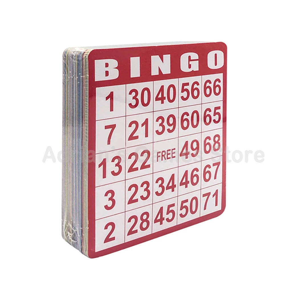 100PCS Bingo Cards 5 Colors bingo game set