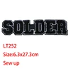 Rock Stripe Letter Decorative icon Towel Embroidered Applique Patches For DIY Iron on Badges Stickers on backpack,the clothes ► Photo 2/6