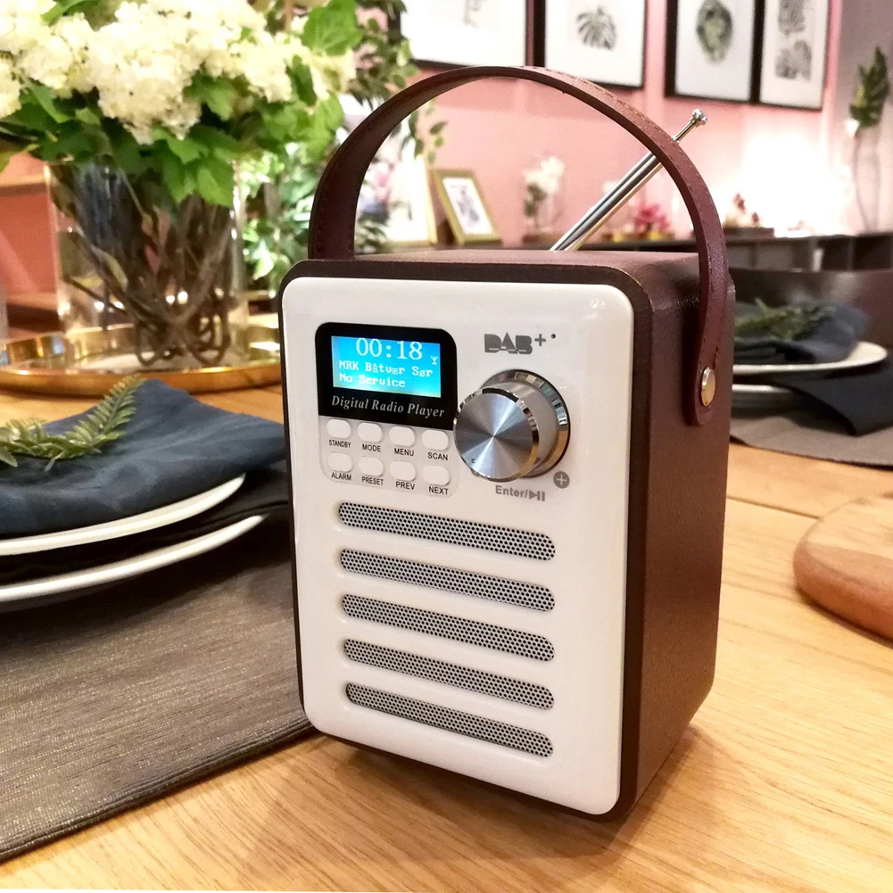 

Digital DAB/DAB+ FM Wi-Fi Speaker Bluetooth Wireless Radio Multifunction Wooden Radio for Home Device
