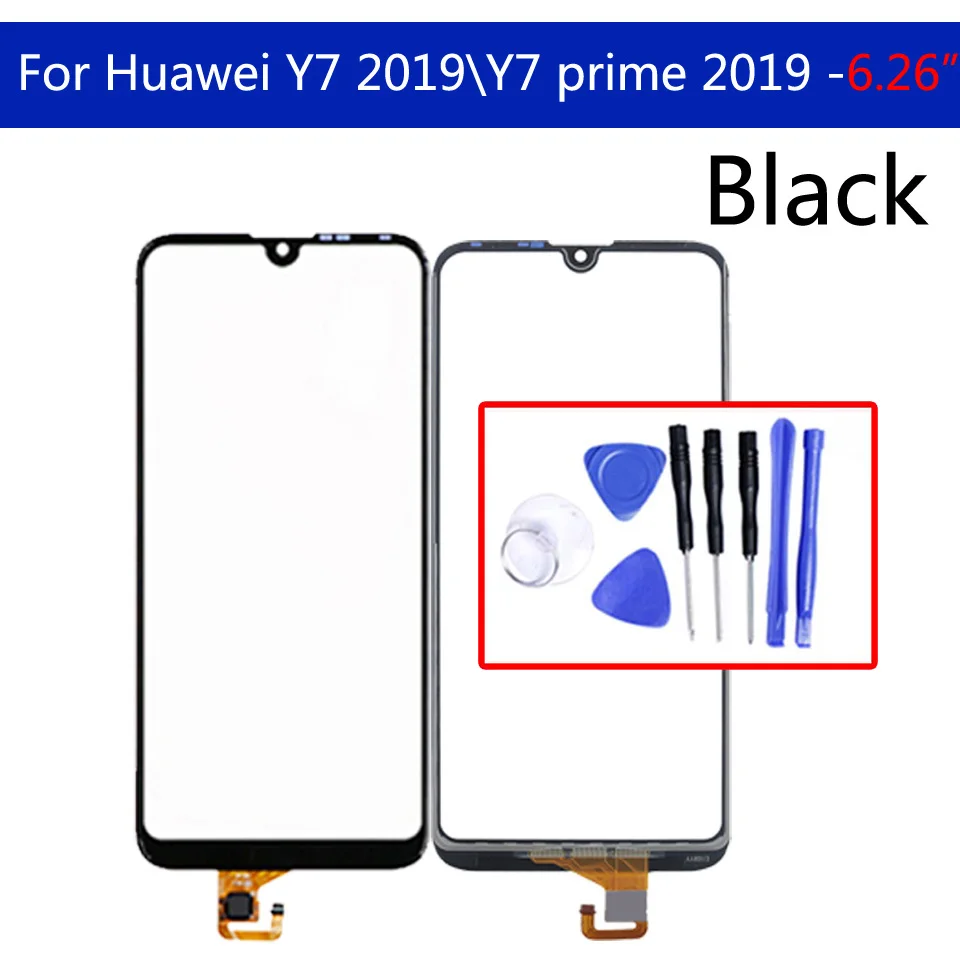 Сенсорный экран 6 26 дюйма для Huawei Y7 2019 дигитайзер сенсорного экрана передняя