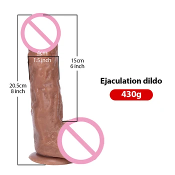 Big Strapon Ejaculating Dildo Realistic Penis Spraying Dick Suction Cup Dildos For Women Sextoy Consolador Para Mujer Adult Toy 6