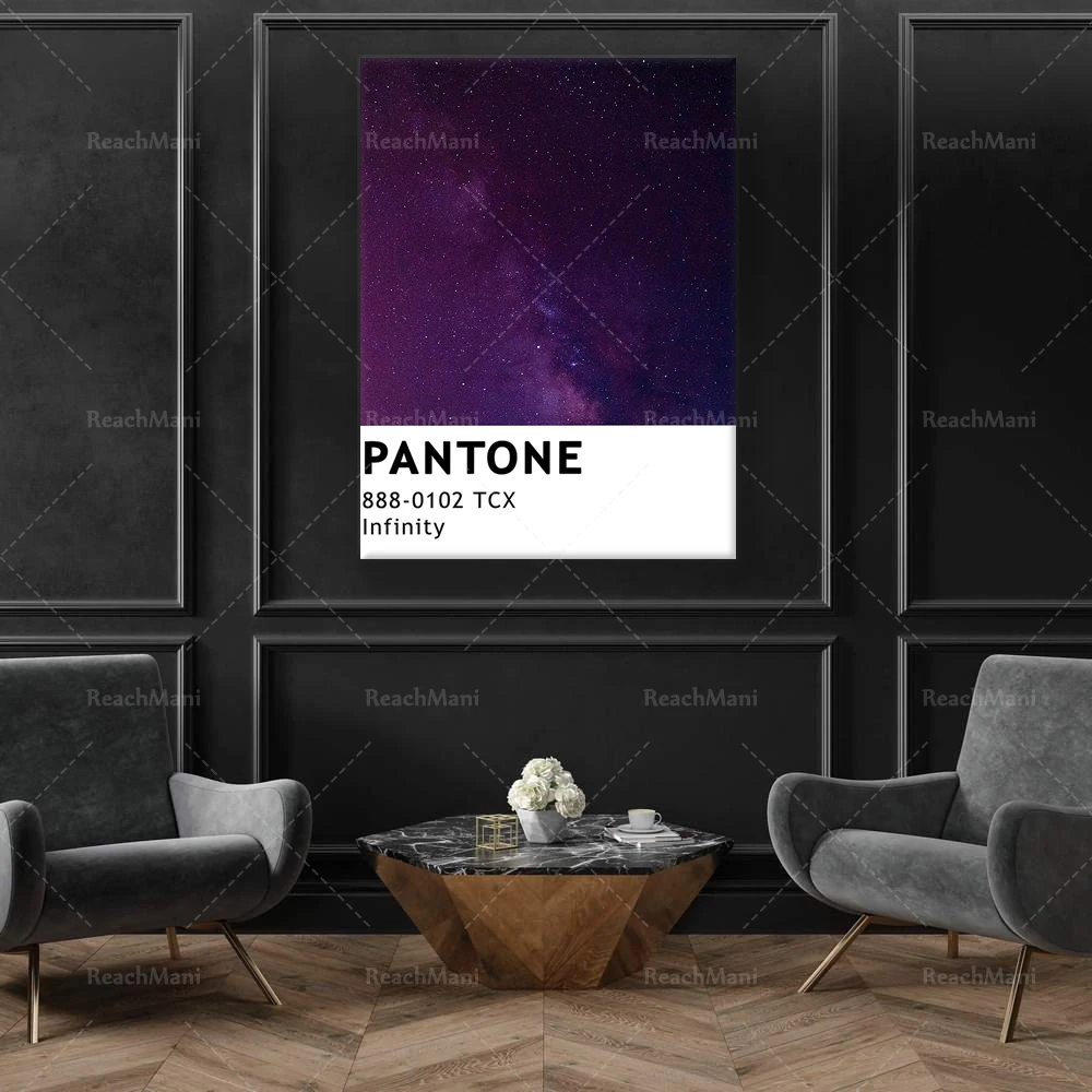 Плакат Pantone Milkyway печать фиолетового неба модная эстетический плакат ВИНТАЖНЫЙ