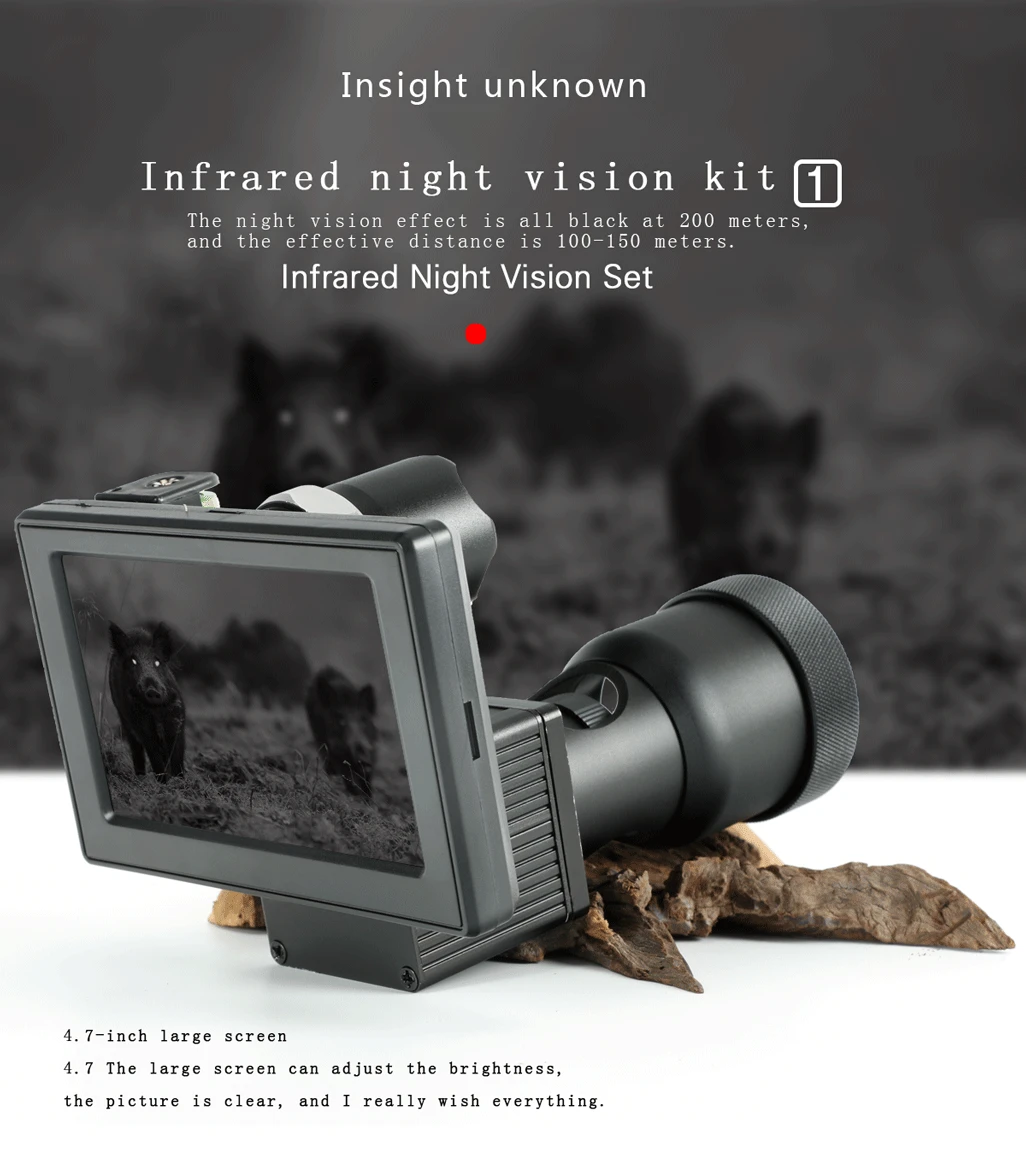 850nm High definition infrared night-vision system thermal imager digital screen hand held night vision riflescope parts