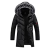 Winter Long Parkas Men Cotton Padded Brand Clothing Fashion Casual Slim Thick Warm Mens Coats Fur Hooded Overcoats Male Clothes ► Photo 2/6