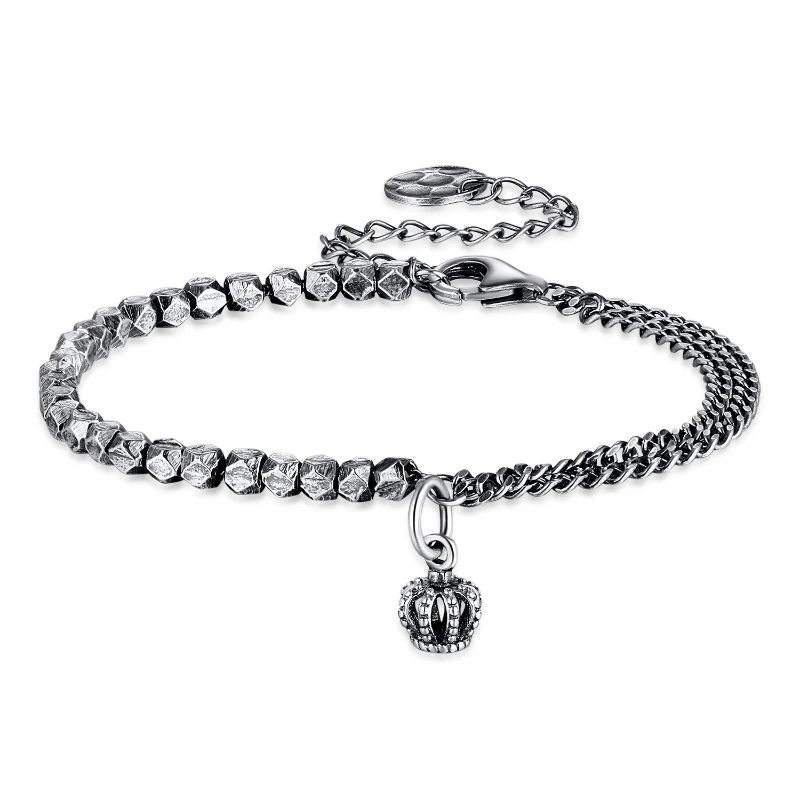 Cigovo925 Серебряный браслет женский миноритарный дизайн древний стиль, простая Корейская версия, личность, темный стиль надписи