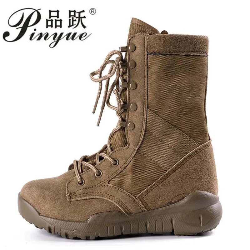 Autumn Mens Army super light brown boots tactical Microfiber ventilation combat boots with side zipper size 37-46 Autumn Mens Army super light brown boots tactical Microfiber ventilation combat boots with side zipper size 37-46