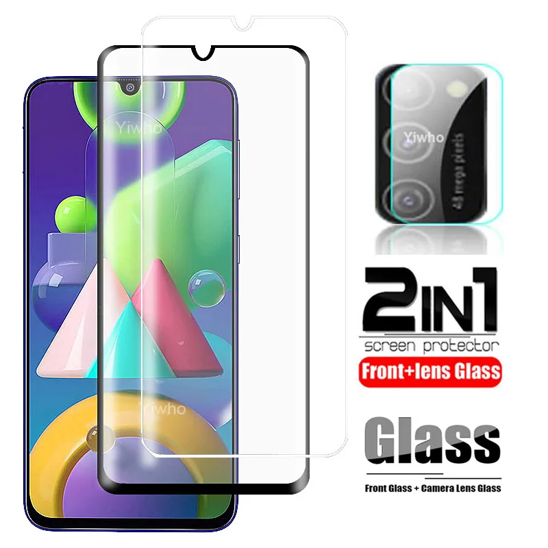 Защитное стекло 2 в 1 для Samsung M21 M31 M11 объектива камеры Galaxy M30S 2020 M40 M10S Защитная