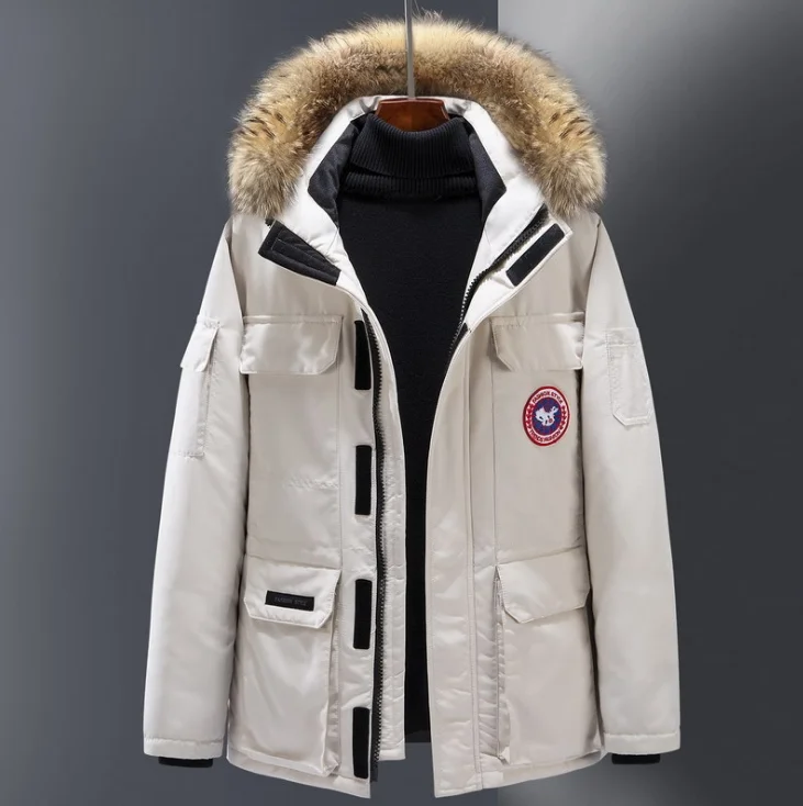 

Men's Down Jacket Women's Clothing Outwear White Duck Down 90% Canadian Style Tooling Thick Outdoor Warmth Winter Fashion Coat