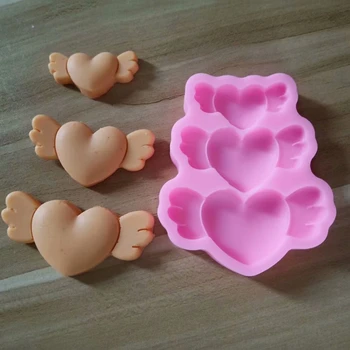 

2Pcs Heart Wing Silicone Resin Mold Resin Casting Mould Polymer Clay Art Craft