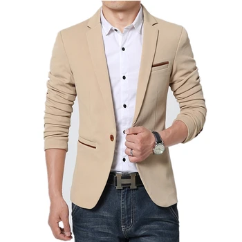 

OLOME Brand Clothing Men Blazer Plus Size Spring Autumn New Arrival Mens Fashion Blazers Korean Style Slim Suit Jacket for Men