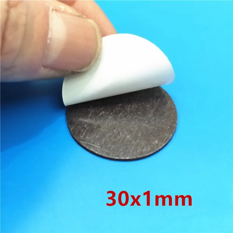 30pcs Self Adhesive Magnetic Square Rubber Flexible Sticky Magnets
