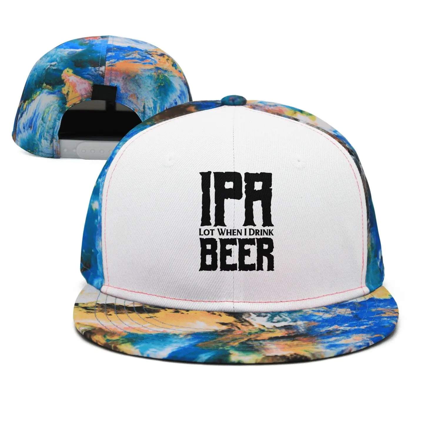 

SJSNBZ IPA Lot When I Drink Beer Cool Unisex Adult Mens Polychrome Baseball Cap