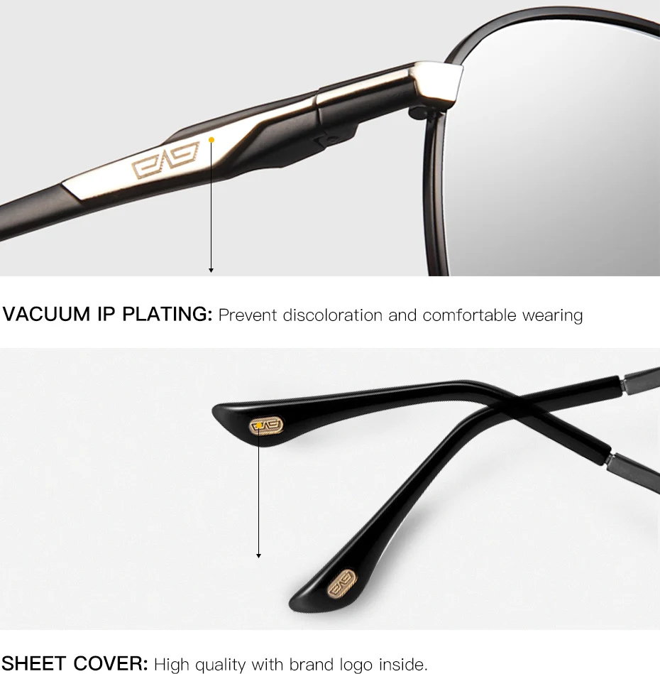 CAPONI Driving Photochromic High Quality Sunglasses Polarized Classic Brand Sun Glasses for Men oculos de sol masculino CP8722