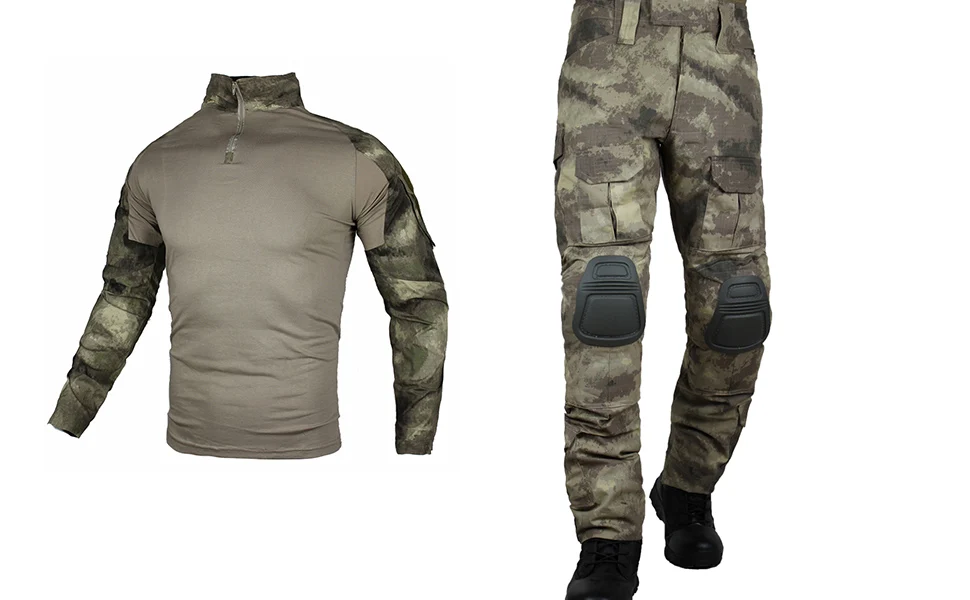 Zuoxiangru тактическая камуфляжная военная форма, костюм для мужчин, армейская одежда США, рубашка в армейском стиле+ брюки карго наколенники