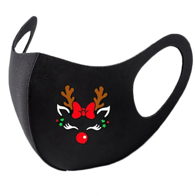Christmas Prints Mask Adult Reusable Colorful Fabric Face Xmas Print Unisex Neutral Washable Masks Earloop Bandage Masques K