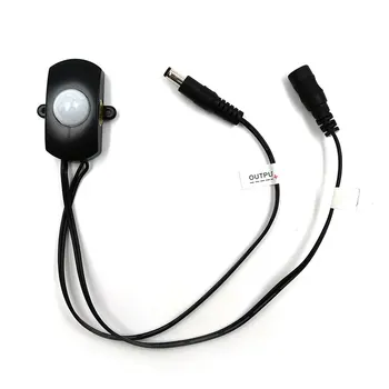 

5.5X2.1mm DC Connector 12V - 24V IR Body Movement Hand Sweep Sensor Light Switch for LED Strip Lamp