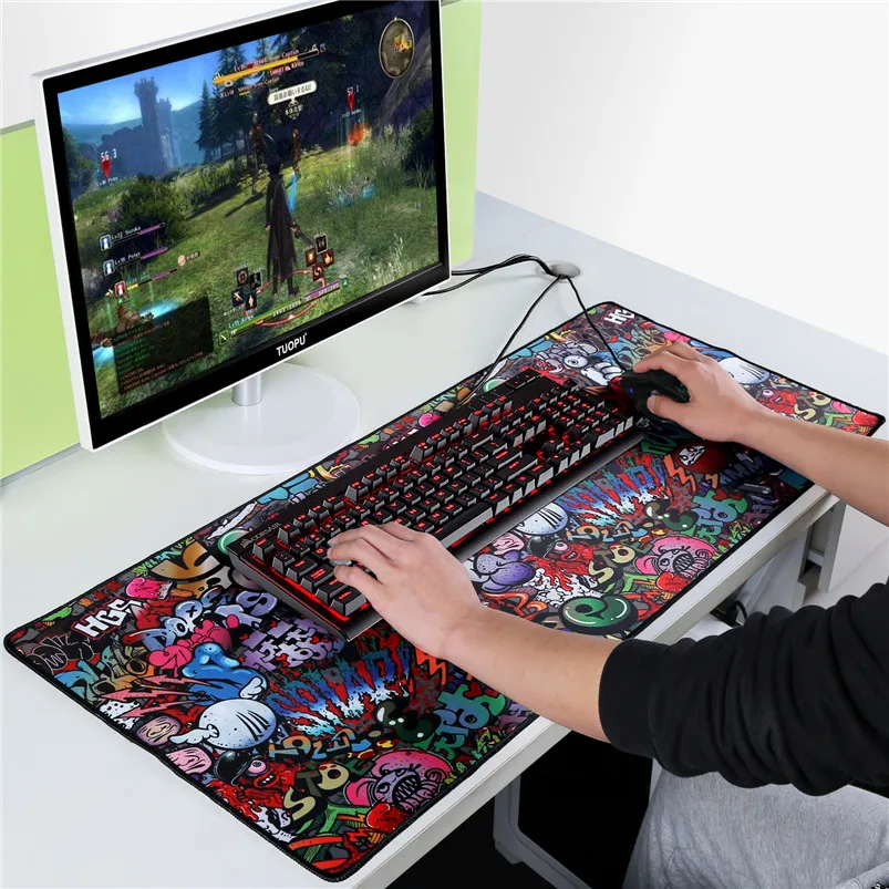 Игровой коврик для мыши игровой компьютерный RGB большие коврики XXL большой