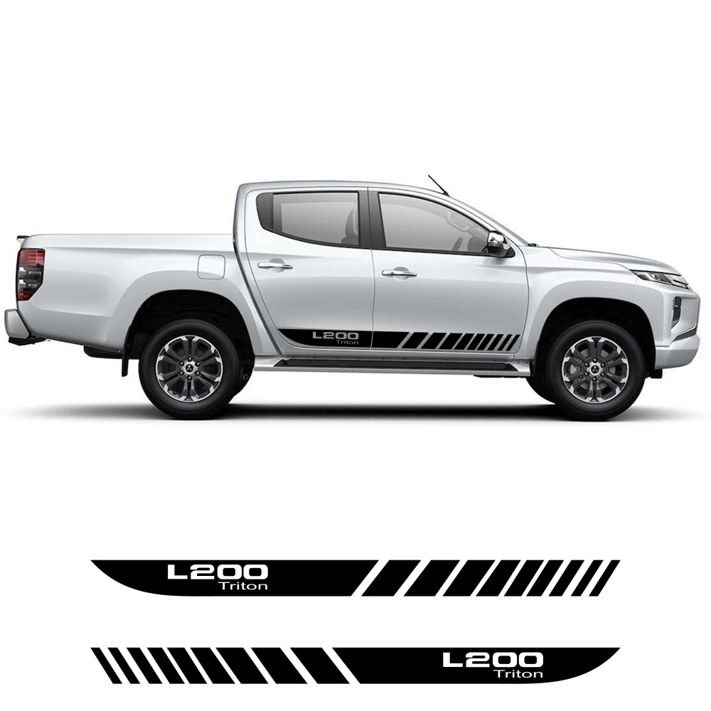 2 шт. для Mitsubishi L200 Triton Авто спортивный автомобиль длинные боковые полосы наклейки