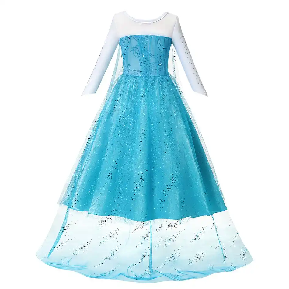 elsa dress with train