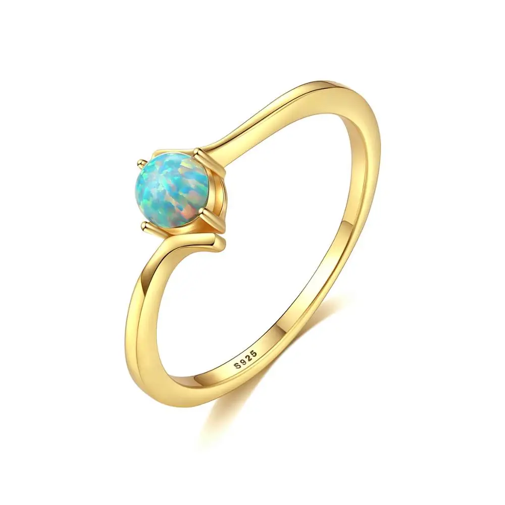 

Fenchen Delicate Small Ball Bead Fire Opal Engagement Wedding Rings for Women Fine Jewelry Colorful Birthstone Silver Anel AR134