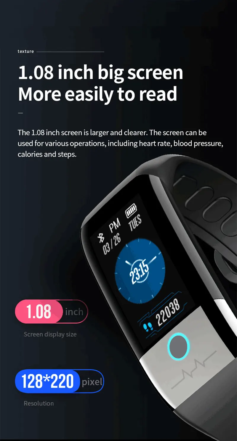 X1 Спортивные Bluetooth мужские смарт-браслет PPG+ ECG часы кровяное давление Пульс IP67 Водонепроницаемый фитнес-трекер Smartwatch