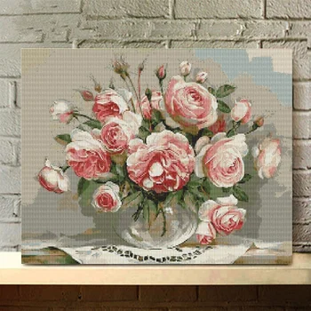 

Flowers 5D 100% Full Drill Painting Diamond Embroidery Flowers Picture Diamond Mosaic Home Wall Decor
