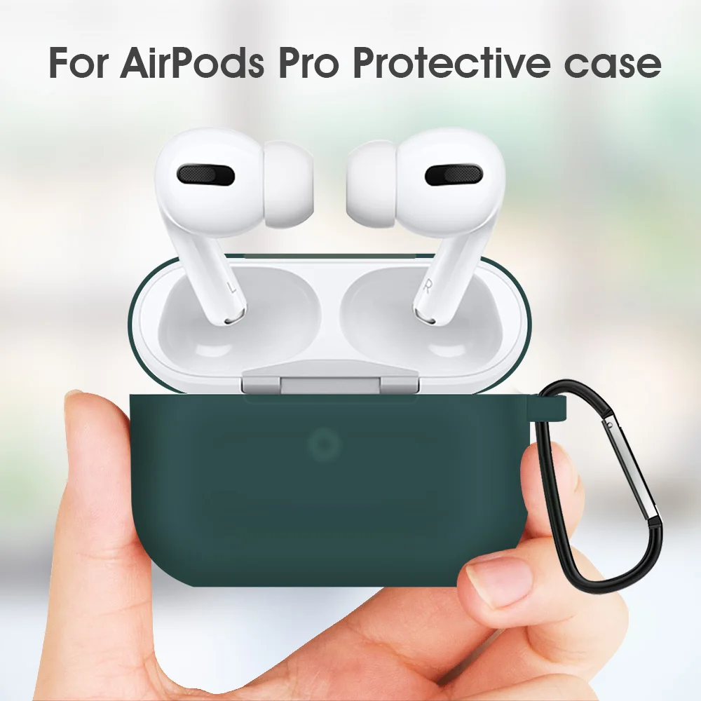 Плоский силиконовый чехол для Airpods Pro Беспроводной bluetooth наушники мягкая защита