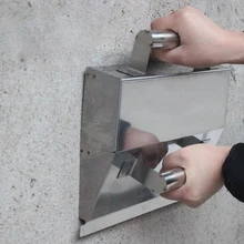 Outils de plâtrage mural en acier inoxydable, truelle de béton, raclage de la poussière, outils muraux de poudre, outil à main de brique