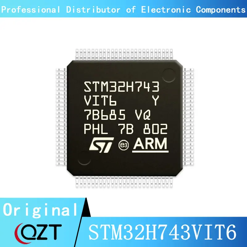 stm32h743vgt6 stm32h743bit6 stm32h743zit6 stm32h743vit6 stm32h743zgt6 stm32h743iit6 stm32h743 stm32h stm32 stm ic mcu chip 10pcs/lot STM32H743 STM32H743VI STM32H743VIT6 LQFP-100 Microcontroller chip New spot