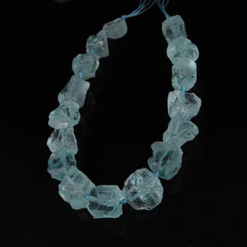 

Natural 20-25x20-25mm Light Blue Glass Quartz Crystal Loose Beads