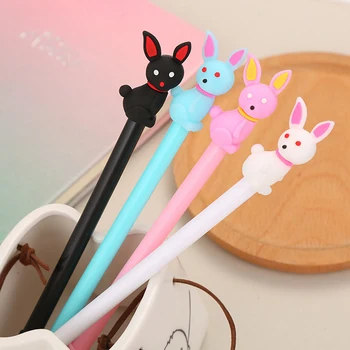 

cartoon rabbit gel pen animal writing pen children kawaii stationery plastic material office school supplies kids gift